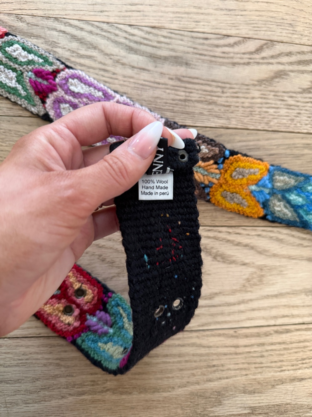 Jenny Krauss Wool Multicolor Embroidered Women’s Belt Size Large - Picture 7 of 8